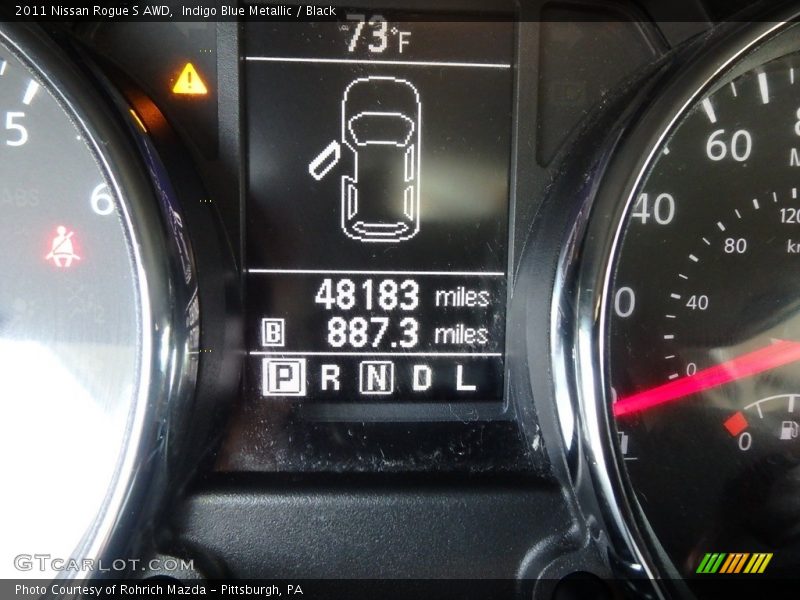 Indigo Blue Metallic / Black 2011 Nissan Rogue S AWD