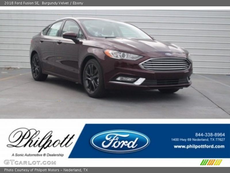 Burgundy Velvet / Ebony 2018 Ford Fusion SE