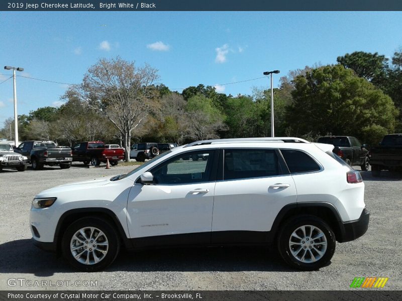 Bright White / Black 2019 Jeep Cherokee Latitude