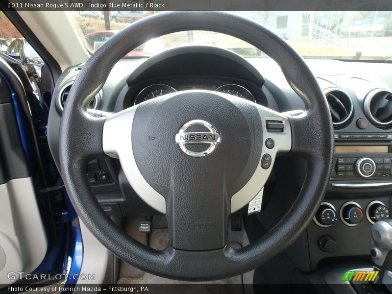 Indigo Blue Metallic / Black 2011 Nissan Rogue S AWD