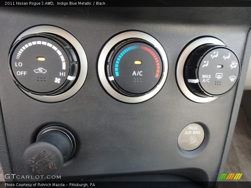 Indigo Blue Metallic / Black 2011 Nissan Rogue S AWD