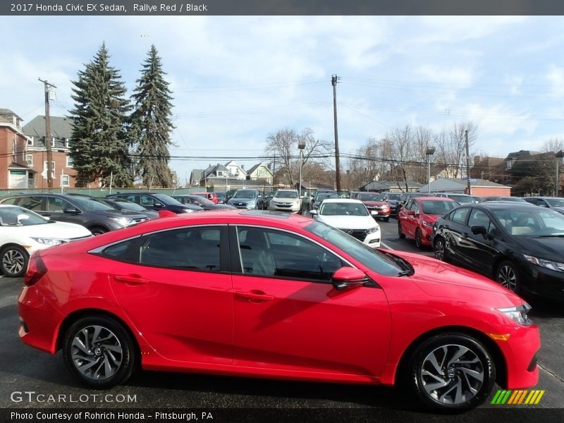 Rallye Red / Black 2017 Honda Civic EX Sedan