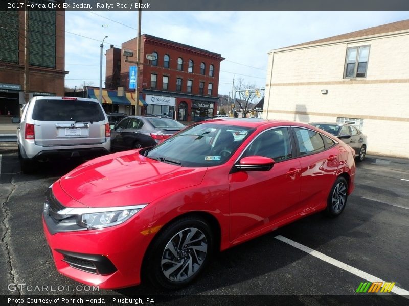 Rallye Red / Black 2017 Honda Civic EX Sedan