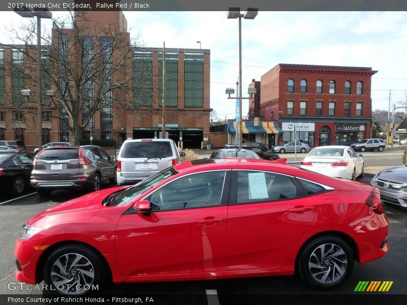 Rallye Red / Black 2017 Honda Civic EX Sedan