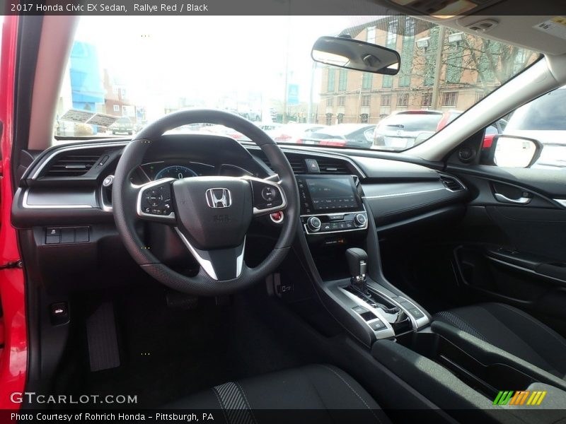 Rallye Red / Black 2017 Honda Civic EX Sedan