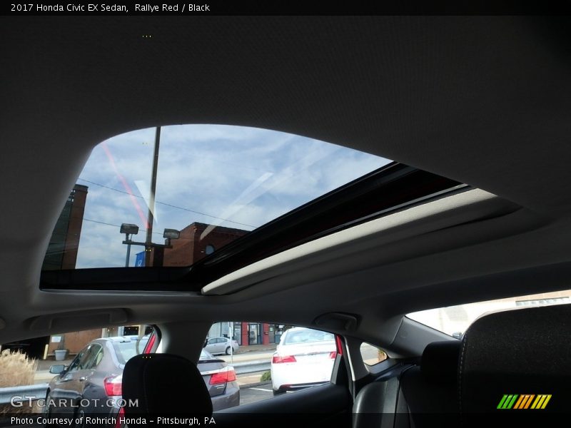 Rallye Red / Black 2017 Honda Civic EX Sedan