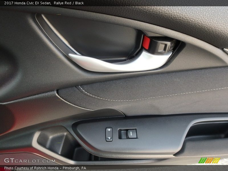Rallye Red / Black 2017 Honda Civic EX Sedan