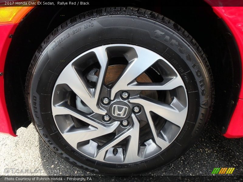 Rallye Red / Black 2017 Honda Civic EX Sedan