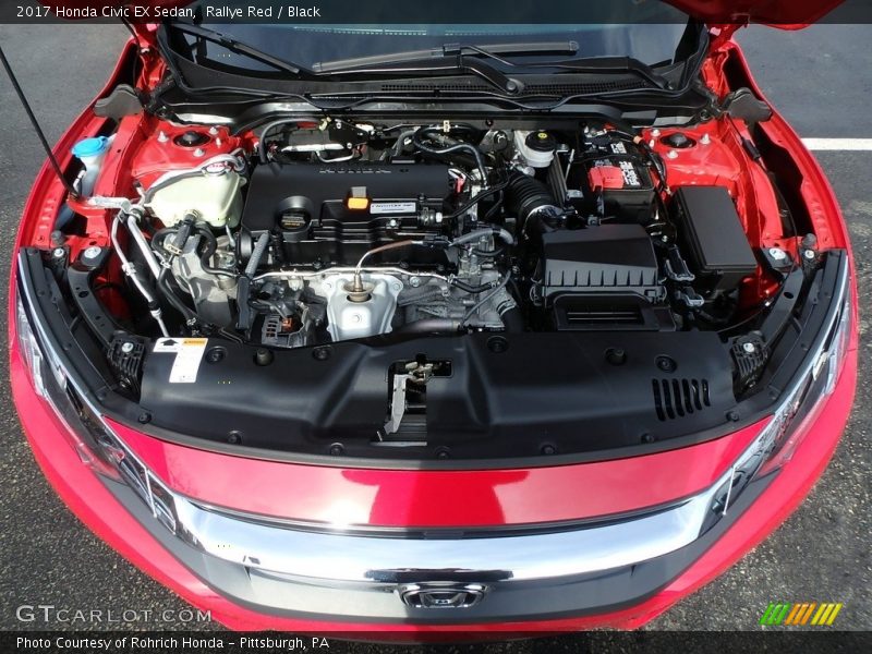 Rallye Red / Black 2017 Honda Civic EX Sedan
