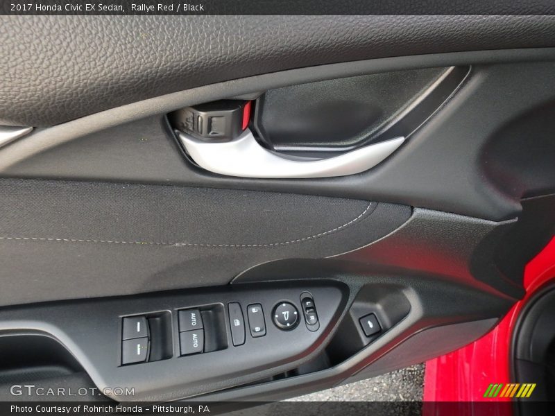 Rallye Red / Black 2017 Honda Civic EX Sedan