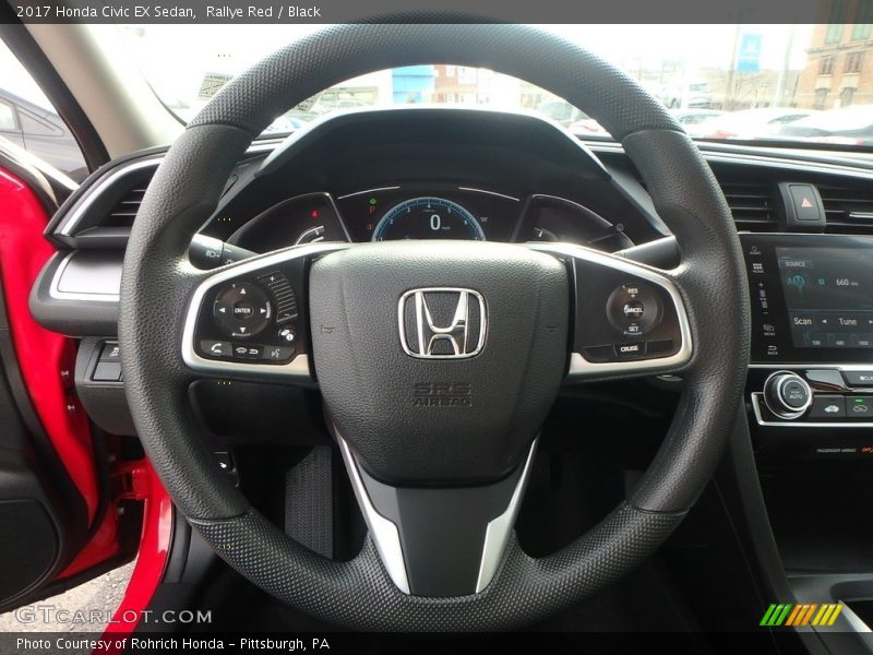 Rallye Red / Black 2017 Honda Civic EX Sedan