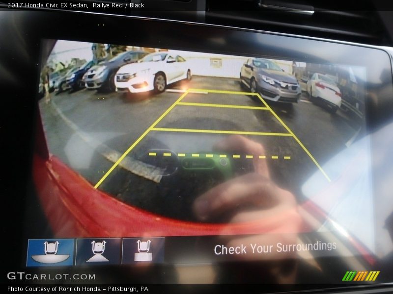 Rallye Red / Black 2017 Honda Civic EX Sedan