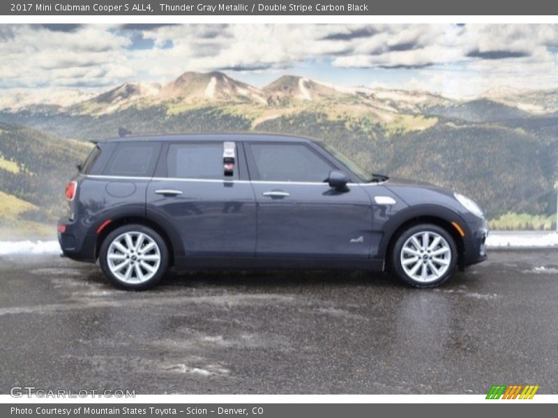 Thunder Gray Metallic / Double Stripe Carbon Black 2017 Mini Clubman Cooper S ALL4