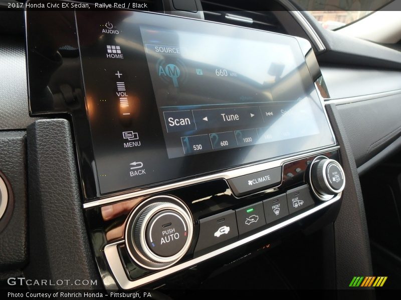 Rallye Red / Black 2017 Honda Civic EX Sedan
