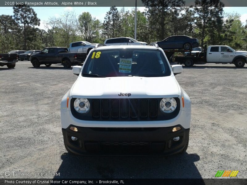 Alpine White / Black 2018 Jeep Renegade Altitude