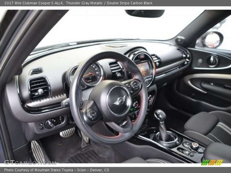 Thunder Gray Metallic / Double Stripe Carbon Black 2017 Mini Clubman Cooper S ALL4