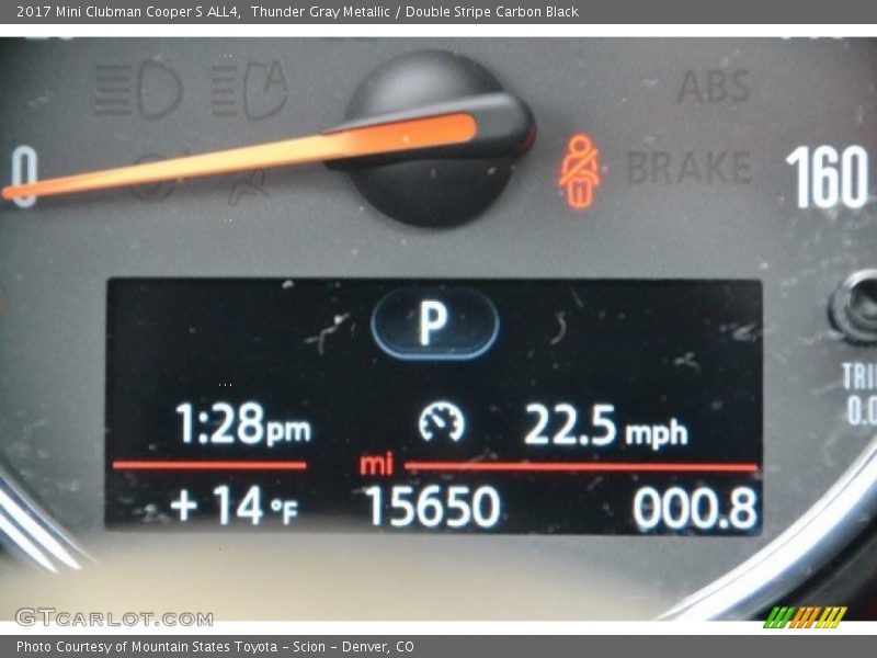 Thunder Gray Metallic / Double Stripe Carbon Black 2017 Mini Clubman Cooper S ALL4