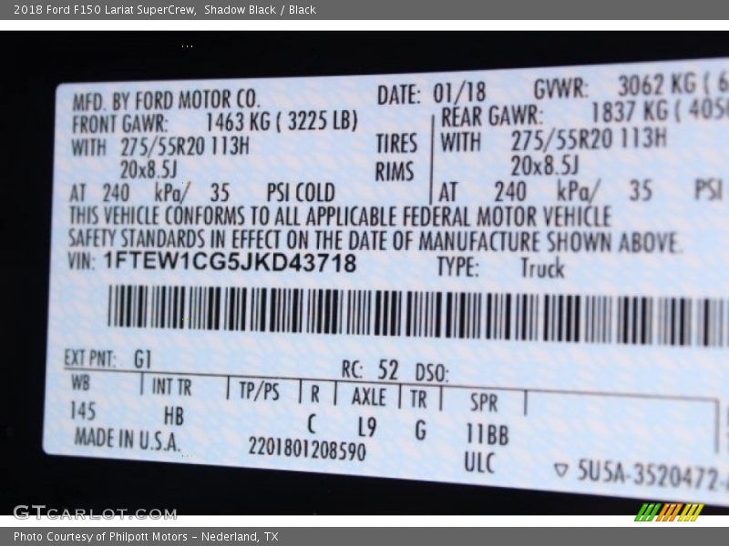 Shadow Black / Black 2018 Ford F150 Lariat SuperCrew