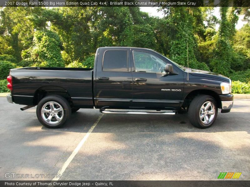 Brilliant Black Crystal Pearl / Medium Slate Gray 2007 Dodge Ram 1500 Big Horn Edition Quad Cab 4x4