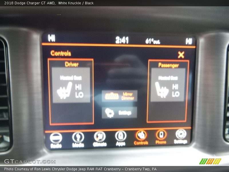 White Knuckle / Black 2018 Dodge Charger GT AWD