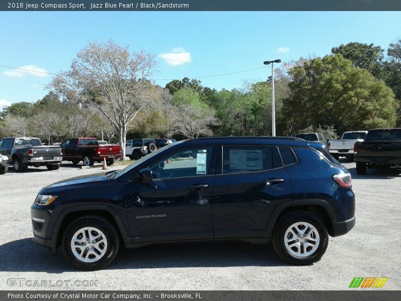Jazz Blue Pearl / Black/Sandstorm 2018 Jeep Compass Sport