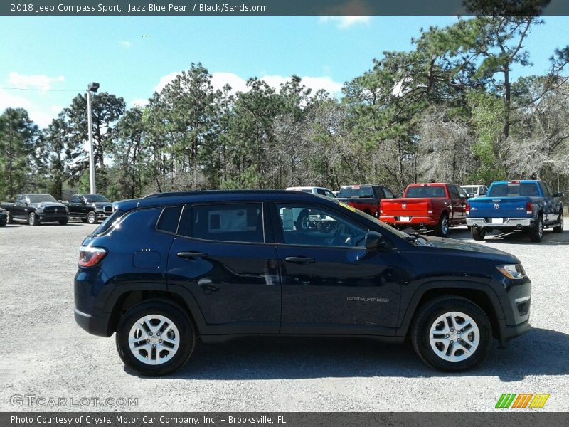 Jazz Blue Pearl / Black/Sandstorm 2018 Jeep Compass Sport