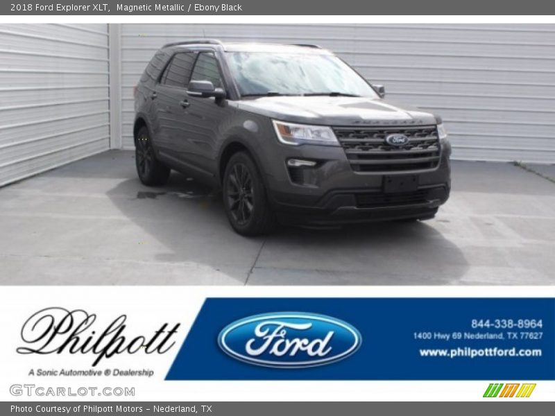 Magnetic Metallic / Ebony Black 2018 Ford Explorer XLT