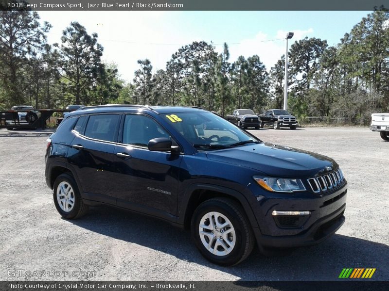 Jazz Blue Pearl / Black/Sandstorm 2018 Jeep Compass Sport