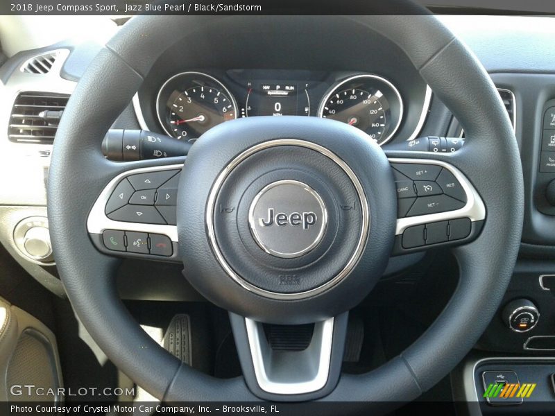 Jazz Blue Pearl / Black/Sandstorm 2018 Jeep Compass Sport