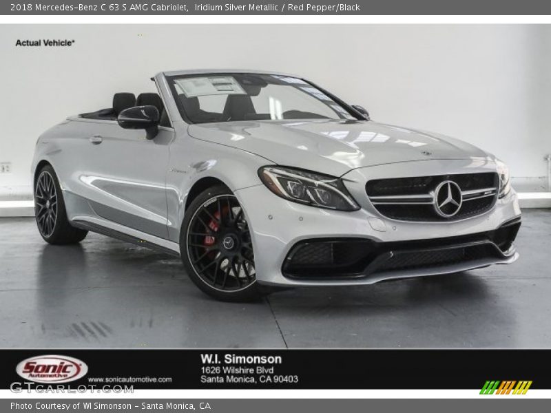 Iridium Silver Metallic / Red Pepper/Black 2018 Mercedes-Benz C 63 S AMG Cabriolet