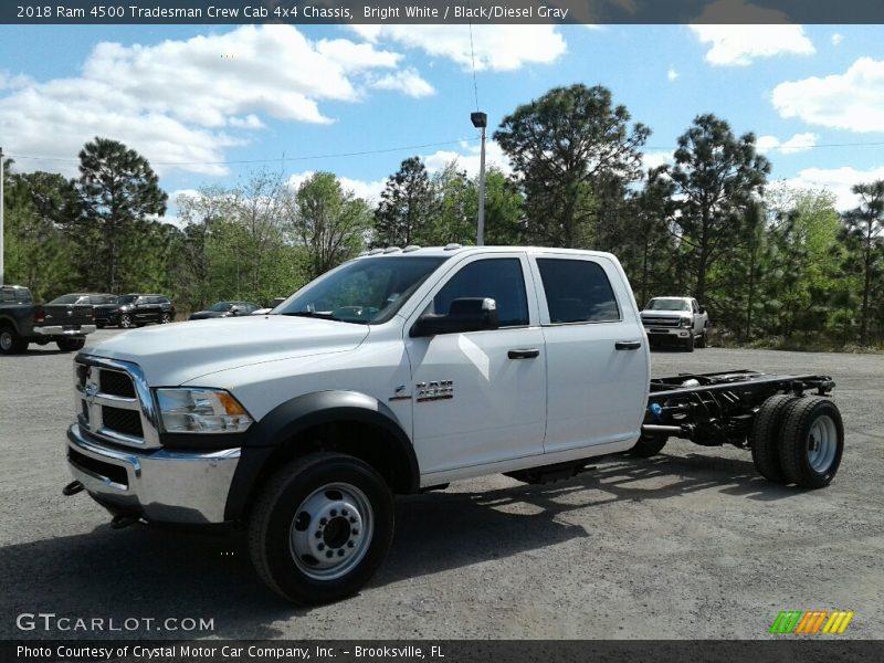 Bright White / Black/Diesel Gray 2018 Ram 4500 Tradesman Crew Cab 4x4 Chassis