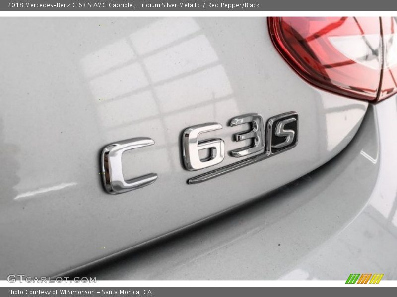 Iridium Silver Metallic / Red Pepper/Black 2018 Mercedes-Benz C 63 S AMG Cabriolet