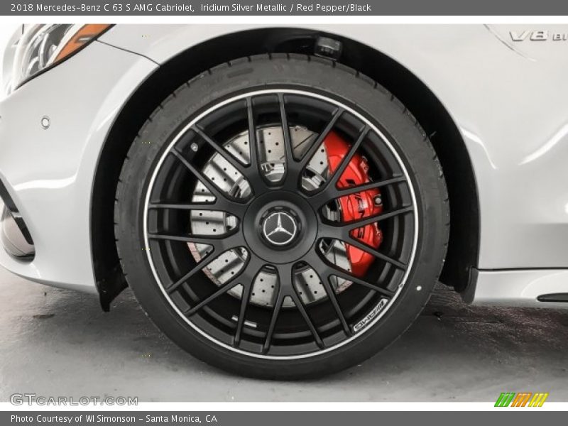Iridium Silver Metallic / Red Pepper/Black 2018 Mercedes-Benz C 63 S AMG Cabriolet