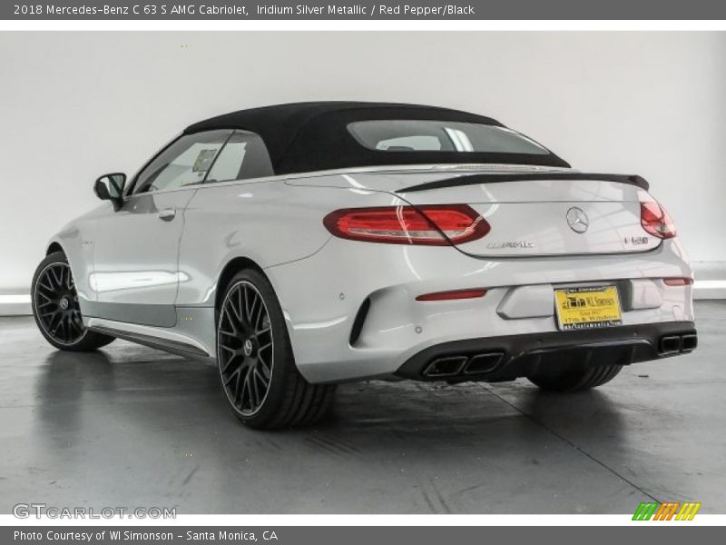 Iridium Silver Metallic / Red Pepper/Black 2018 Mercedes-Benz C 63 S AMG Cabriolet