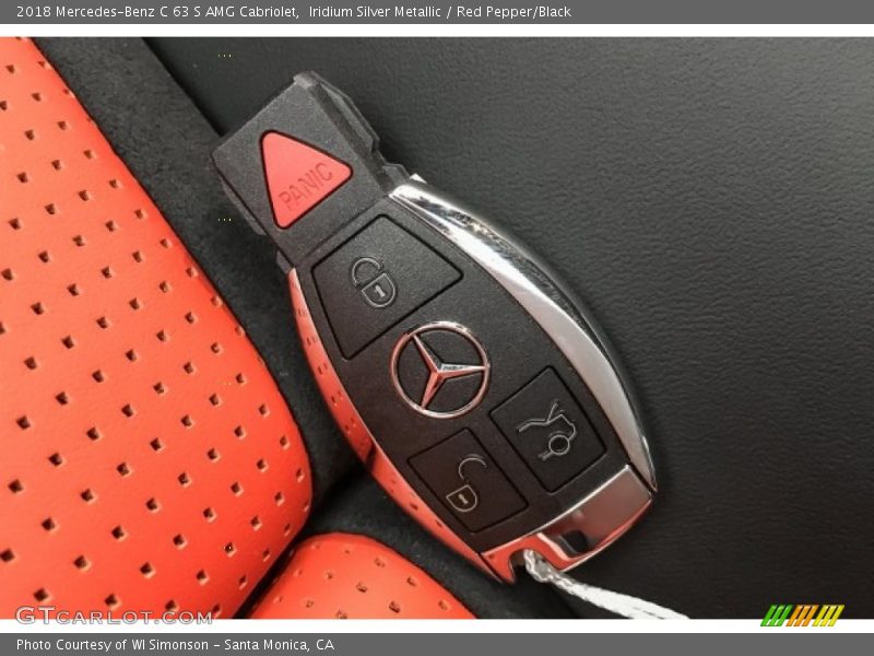 Iridium Silver Metallic / Red Pepper/Black 2018 Mercedes-Benz C 63 S AMG Cabriolet