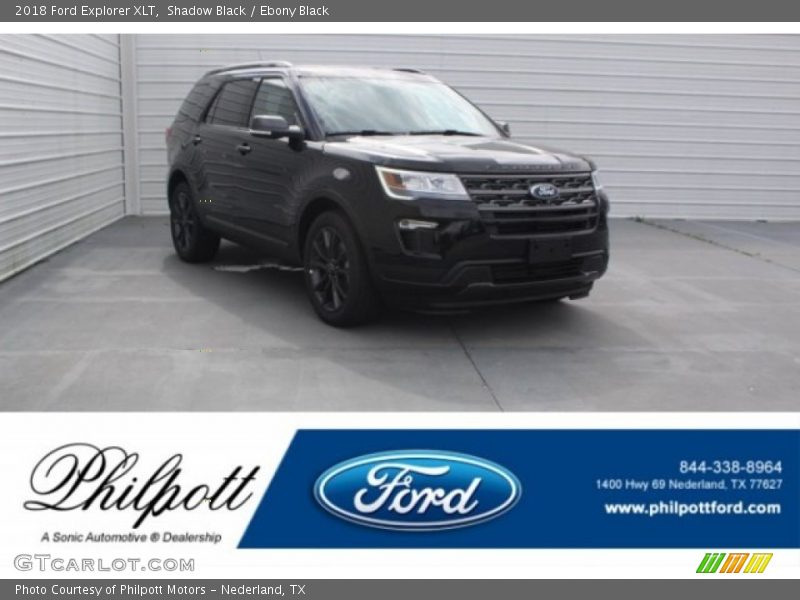 Shadow Black / Ebony Black 2018 Ford Explorer XLT