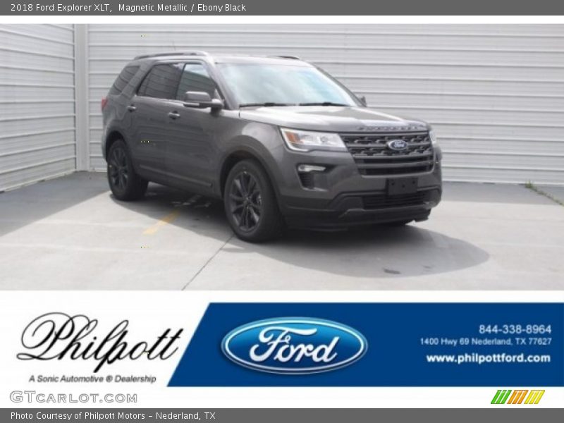 Magnetic Metallic / Ebony Black 2018 Ford Explorer XLT