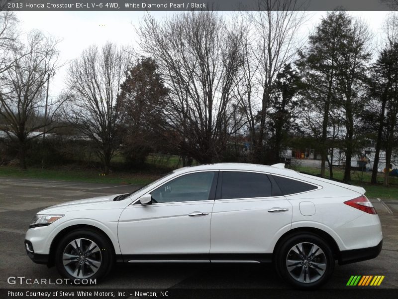 White Diamond Pearl / Black 2013 Honda Crosstour EX-L V-6 4WD