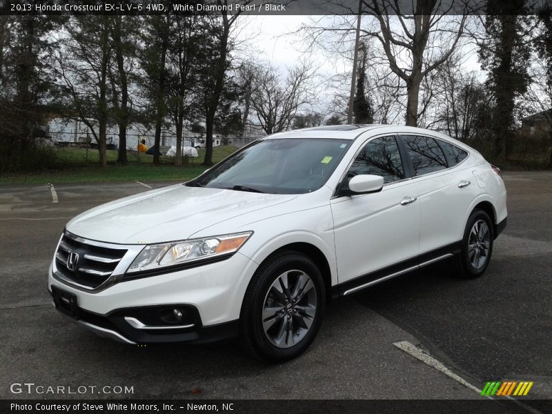 White Diamond Pearl / Black 2013 Honda Crosstour EX-L V-6 4WD