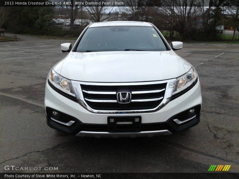 White Diamond Pearl / Black 2013 Honda Crosstour EX-L V-6 4WD