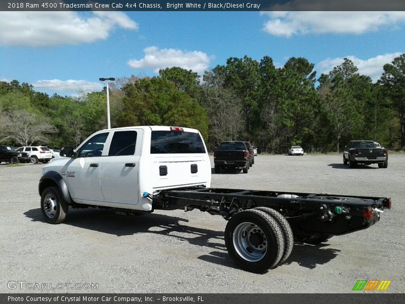 Bright White / Black/Diesel Gray 2018 Ram 4500 Tradesman Crew Cab 4x4 Chassis