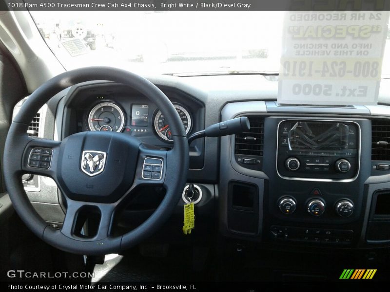 Bright White / Black/Diesel Gray 2018 Ram 4500 Tradesman Crew Cab 4x4 Chassis