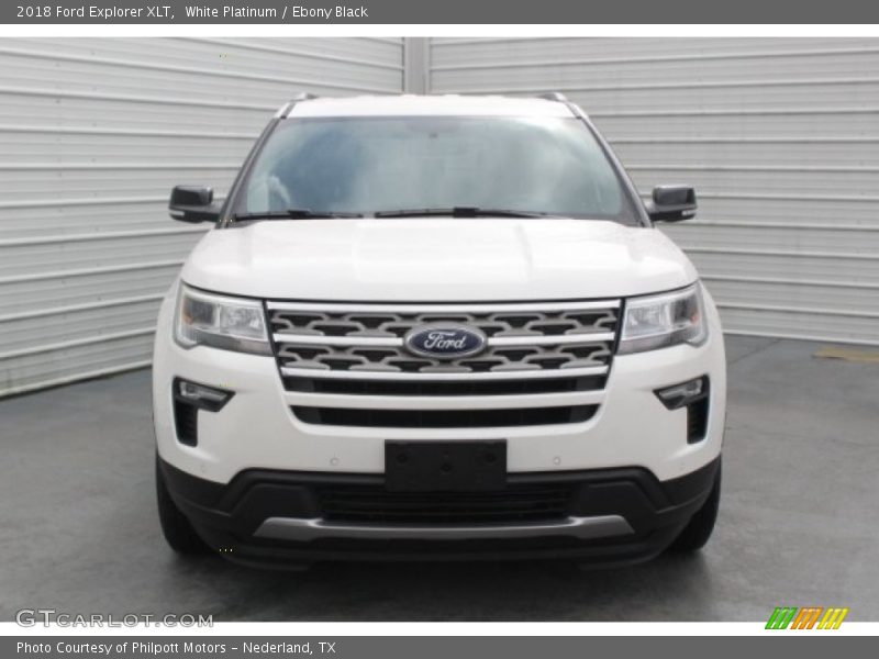 White Platinum / Ebony Black 2018 Ford Explorer XLT