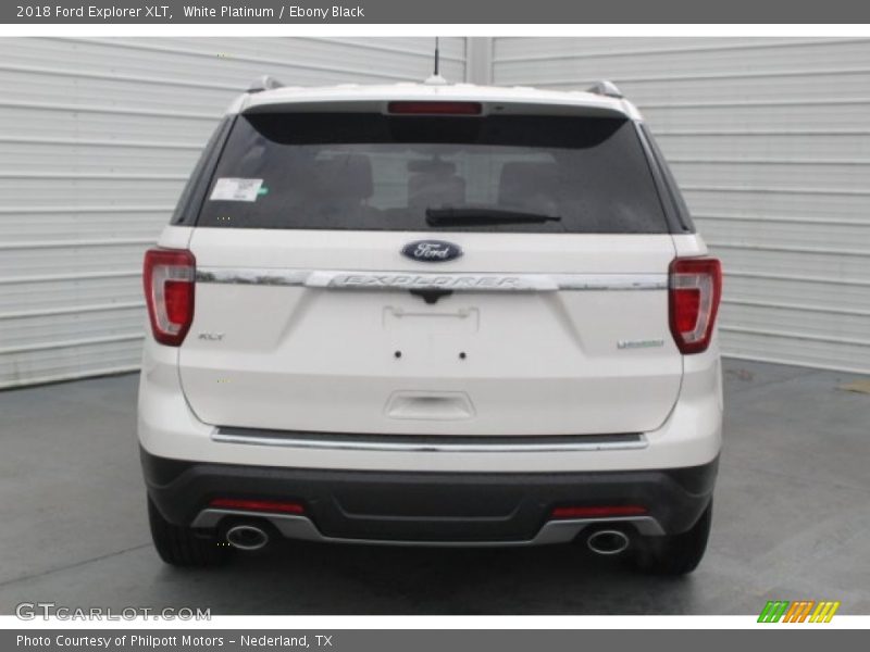 White Platinum / Ebony Black 2018 Ford Explorer XLT