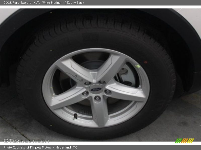 White Platinum / Ebony Black 2018 Ford Explorer XLT
