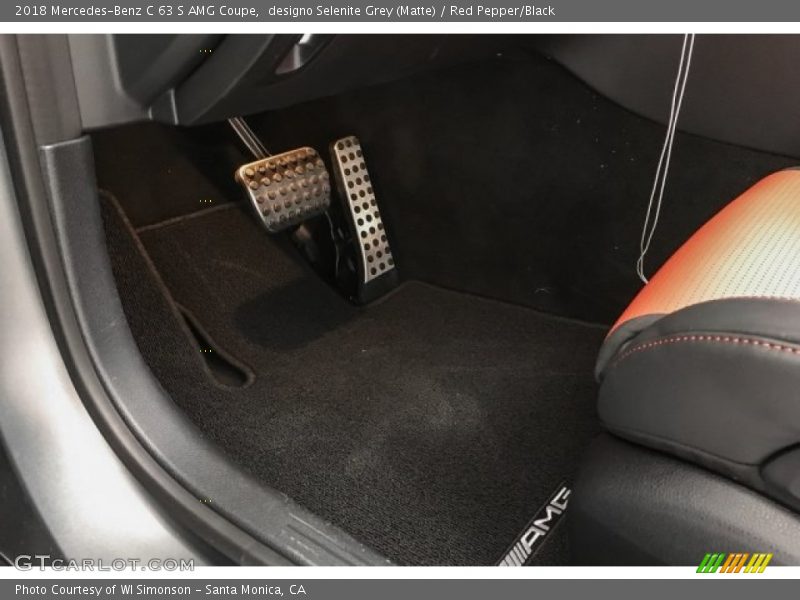 designo Selenite Grey (Matte) / Red Pepper/Black 2018 Mercedes-Benz C 63 S AMG Coupe