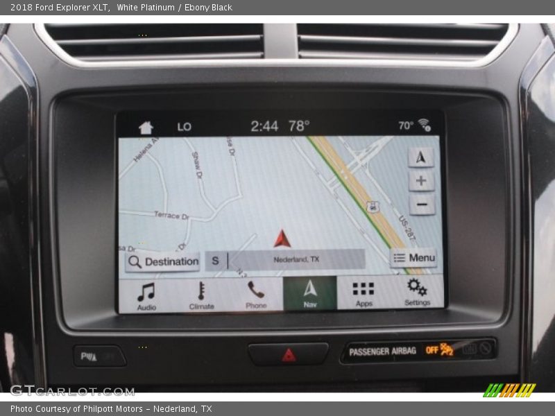 White Platinum / Ebony Black 2018 Ford Explorer XLT