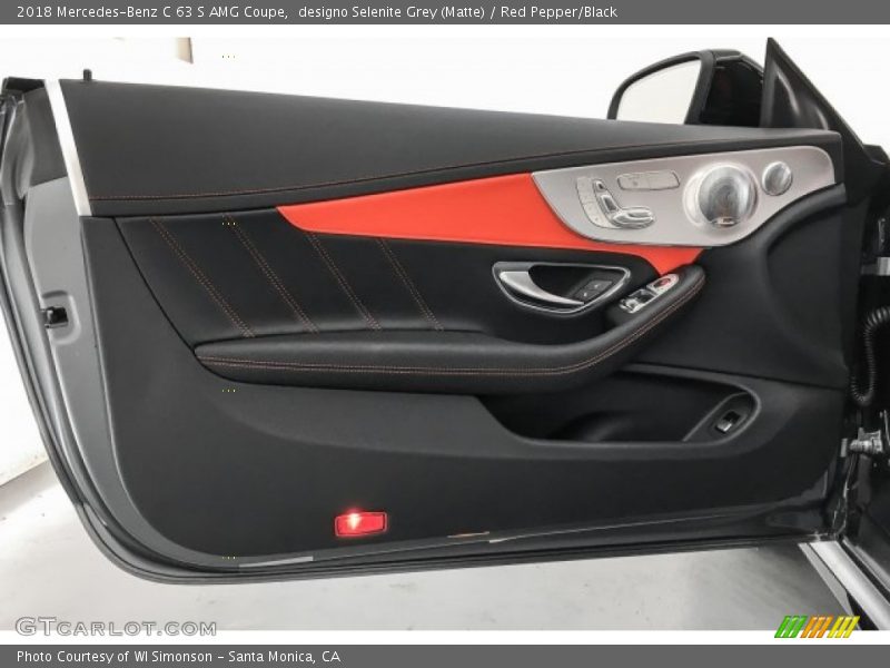 designo Selenite Grey (Matte) / Red Pepper/Black 2018 Mercedes-Benz C 63 S AMG Coupe