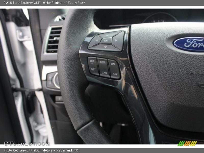 White Platinum / Ebony Black 2018 Ford Explorer XLT