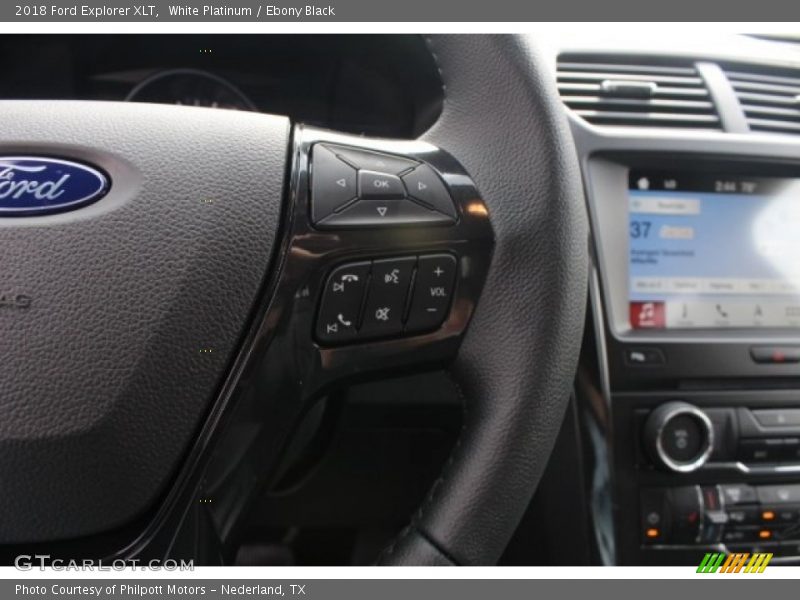 White Platinum / Ebony Black 2018 Ford Explorer XLT